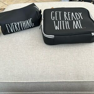 Travel cosmetic cases with tags